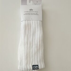 ALO Yoga Classic White Scrunch Socks
